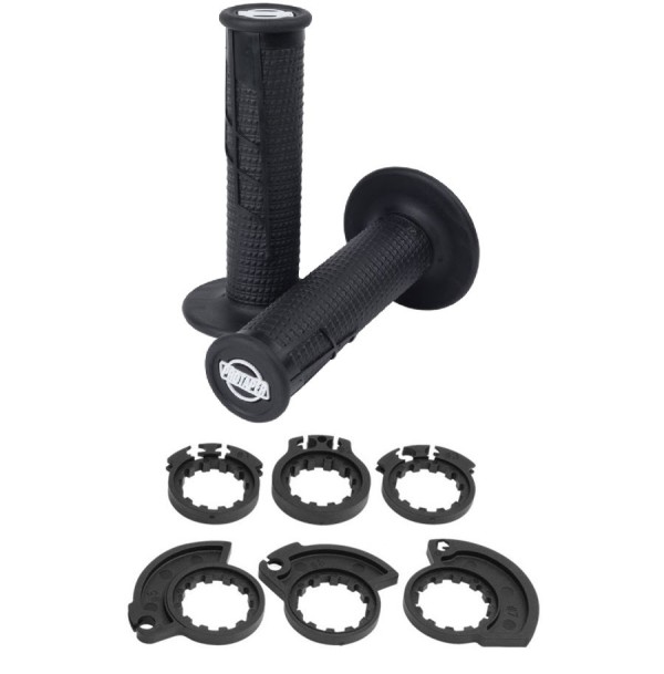 Pro Taper Handlebar Grip MX Clamp On Half Waffle BLACK